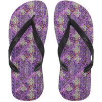 “Knitted Kente Adinkra” Adult Flip Flops